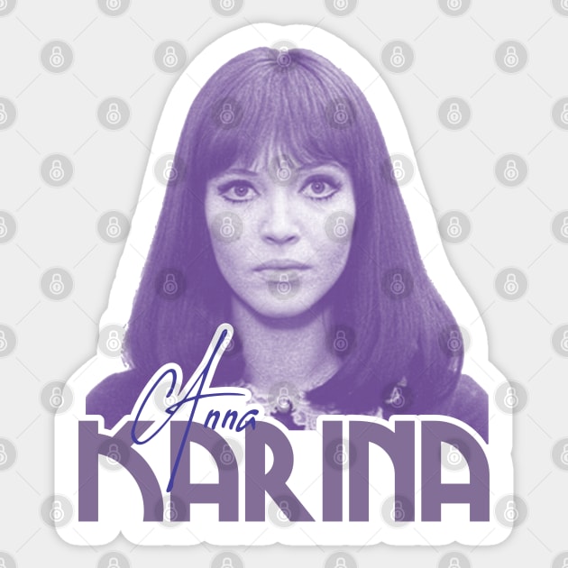 Anna Karina ))(( Avant Garde Film Actress Tribute Sticker by darklordpug